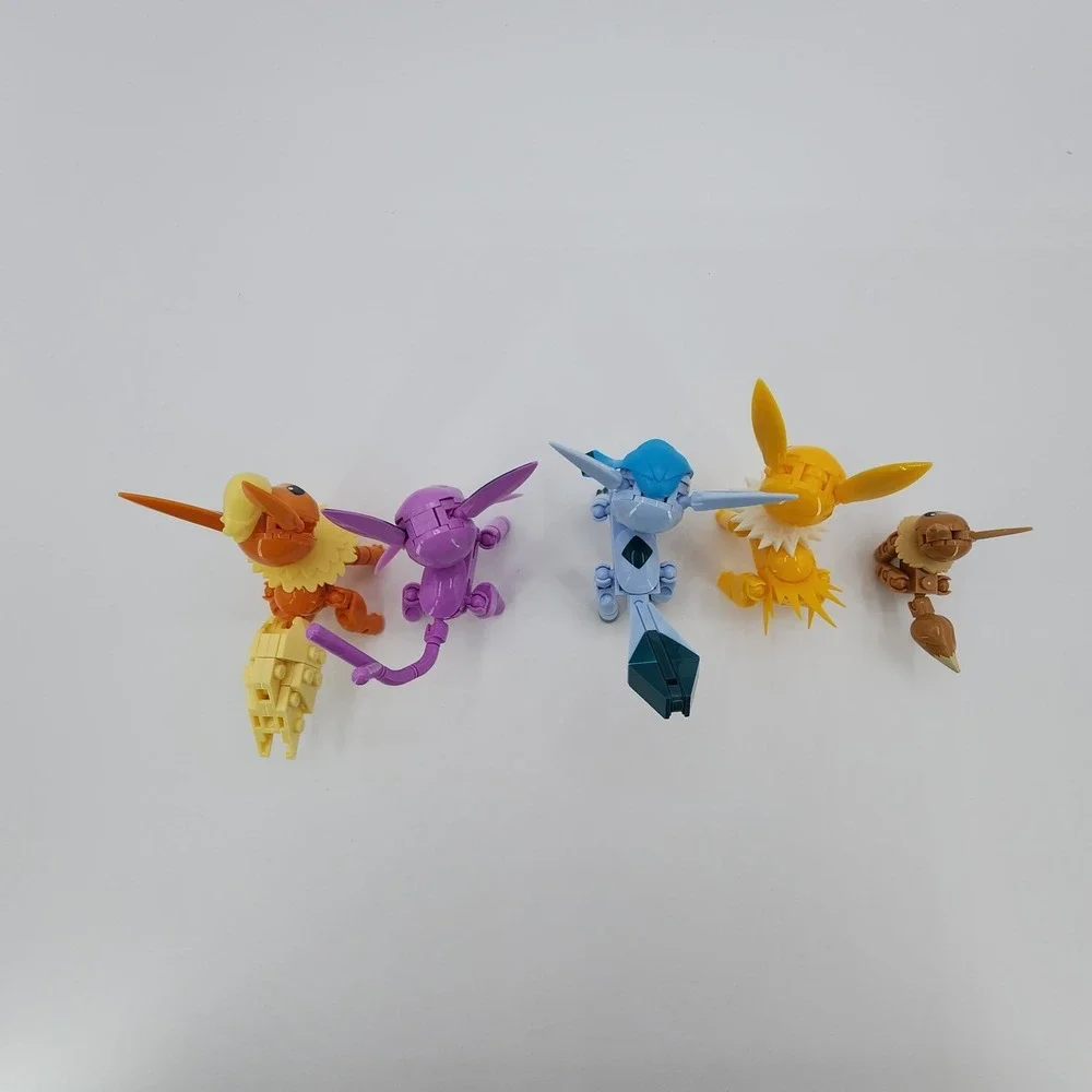 Lot of 5 Pokemon MEGA Construx Articulated Building Block‎ Figures 2019 Eevee